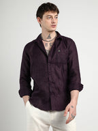 Campus Sutra Embroidered One-Lined Shirt