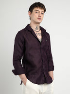 Campus Sutra Embroidered One-Lined Shirt
