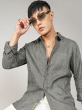 Campus Sutra Embroidered One-Lined Shirt