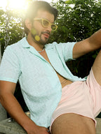 Campus Sutra Embroidered Zig-Zag Shirt