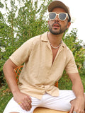 Campus Sutra Embroidered Geometric Shirt