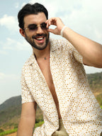 Campus Sutra Embroidered Circular Shirt