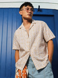 Campus Sutra Embroidered Geometric Shirt
