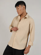 Campus Sutra Crinkled-Weave Shirt
