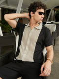 Campus Sutra Block-Knit Slim-Fit Shirt