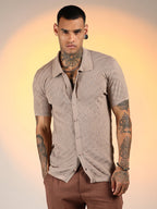 Campus Sutra Tilted-Knit Shirt