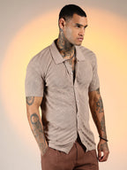 Campus Sutra Tilted-Knit Shirt