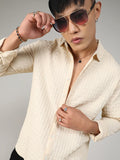 Campus Sutra Textured Weave Shirt
