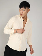 Campus Sutra Textured Weave Shirt