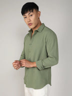 Campus Sutra Textured Micro Buffalo Check Shirt