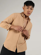 Campus Sutra Textured Micro Buffalo Check Shirt