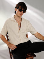 Campus Sutra Aztec-Textured Shirt