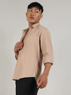 Campus Sutra Textured Interweave Shirt