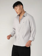 Campus Sutra Textured Ruched Shirt