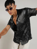 Campus Sutra Metallic Ombre Shirt