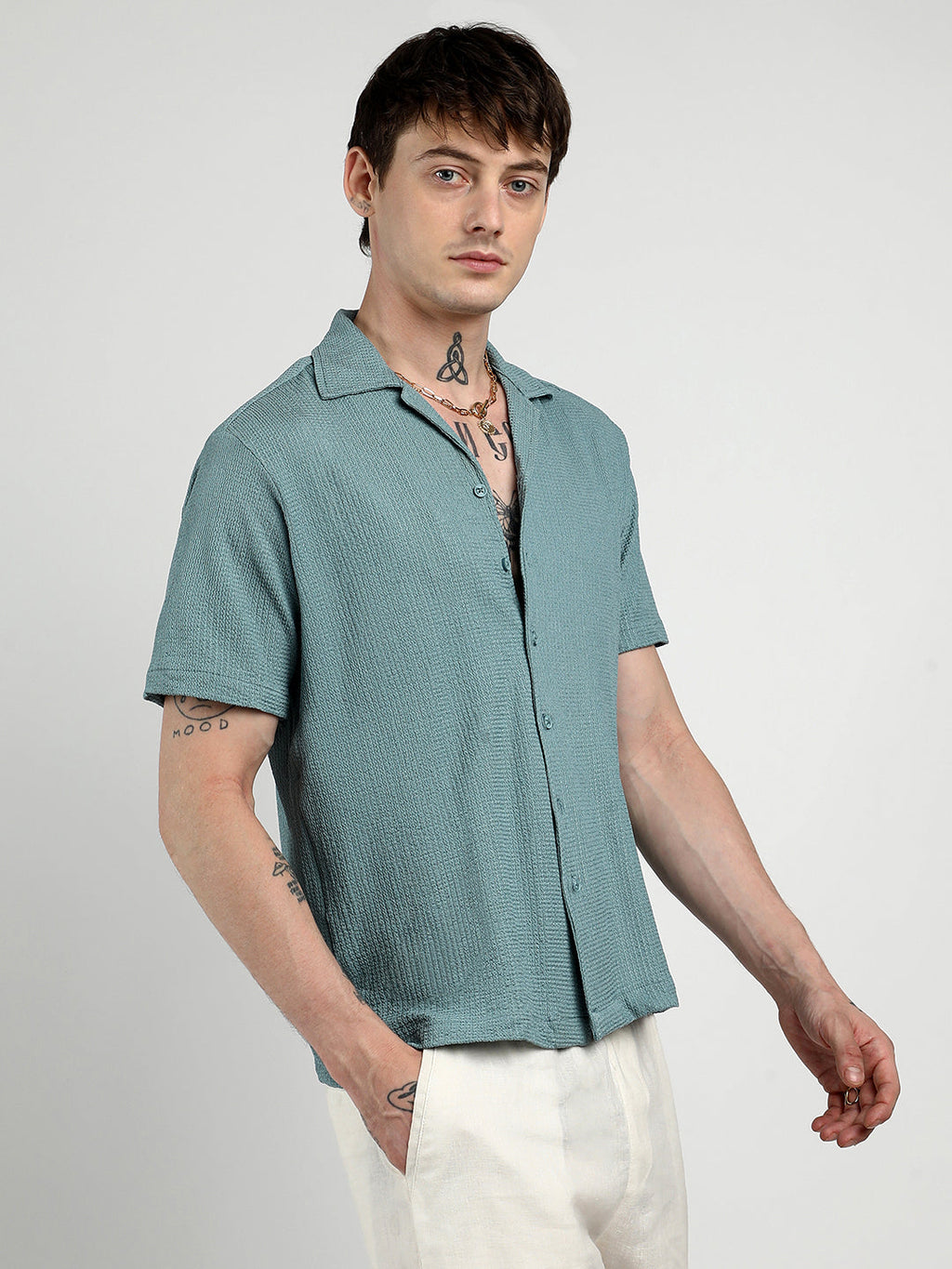 Campus Sutra Micro Zig-Zag Shirt