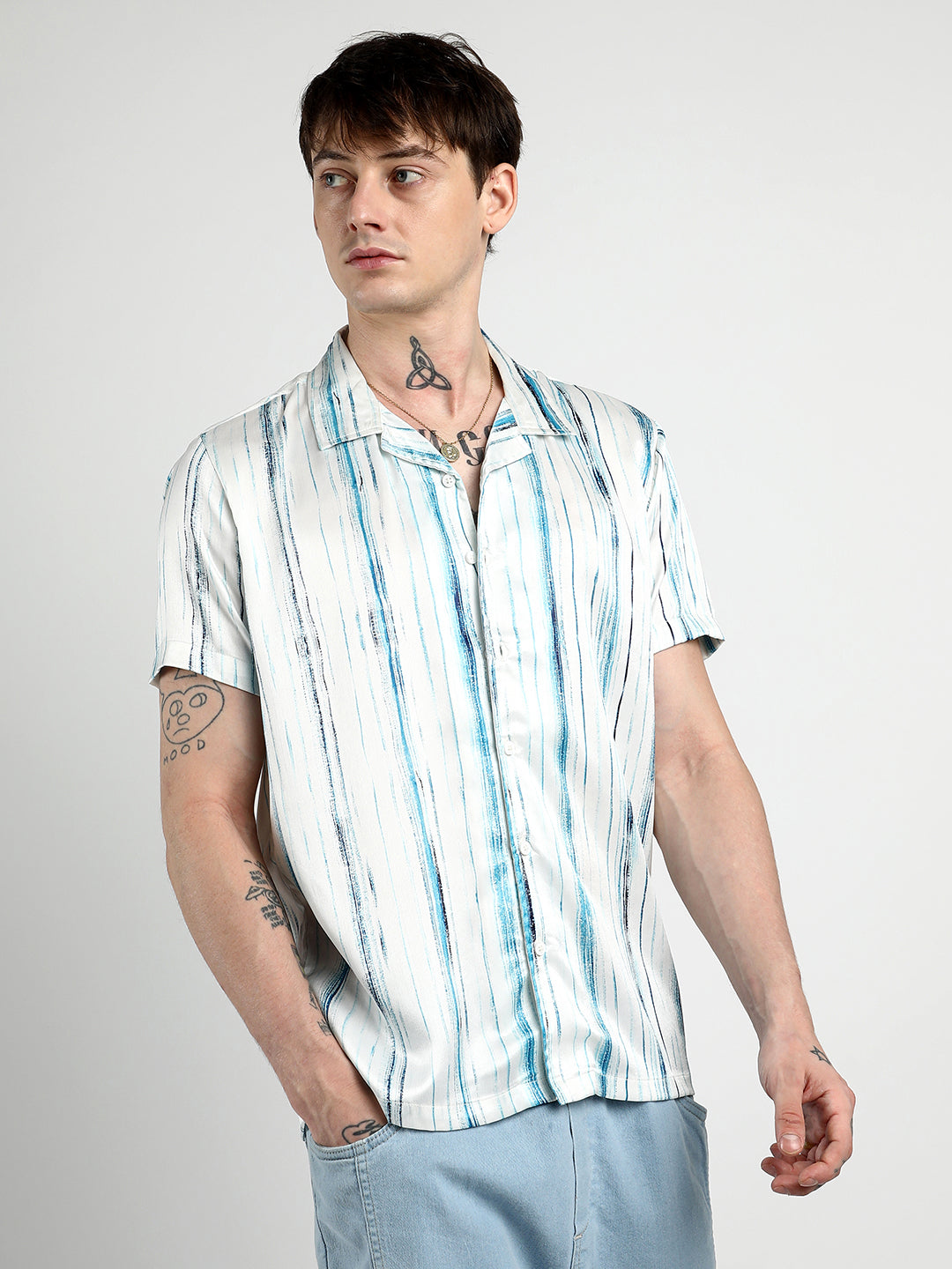 Campus Sutra Brush Strokes Shirt