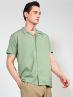 Campus Sutra Embroidered Creased Shirt