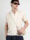Campus Sutra Heathered Drawn Shirt