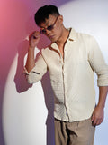 Campus Sutra Weave-Textured Shirt
