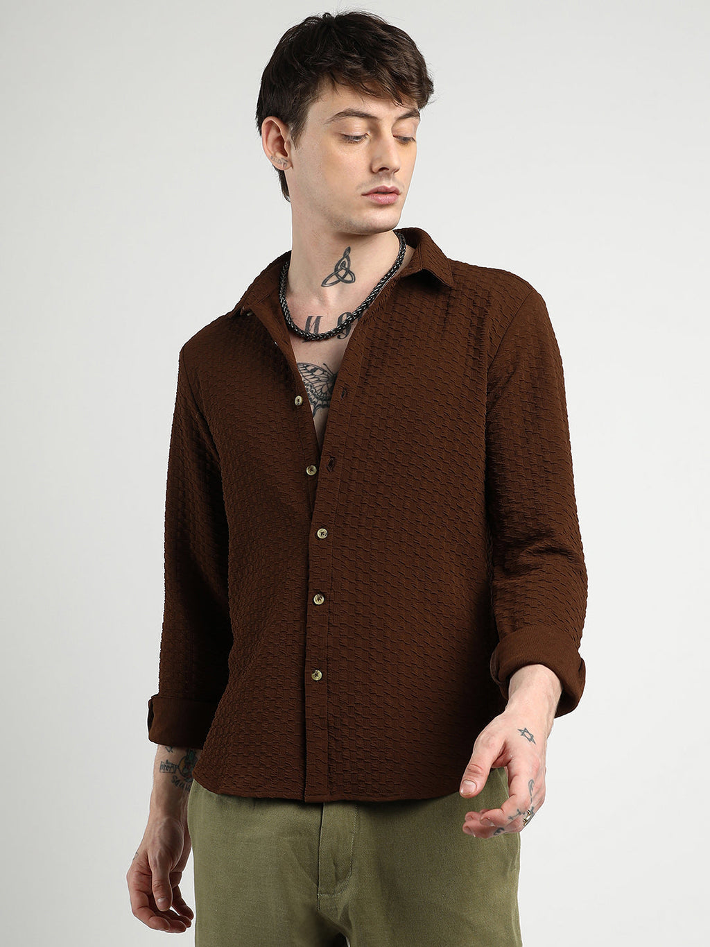 Campus Sutra Ripple Box Shirt
