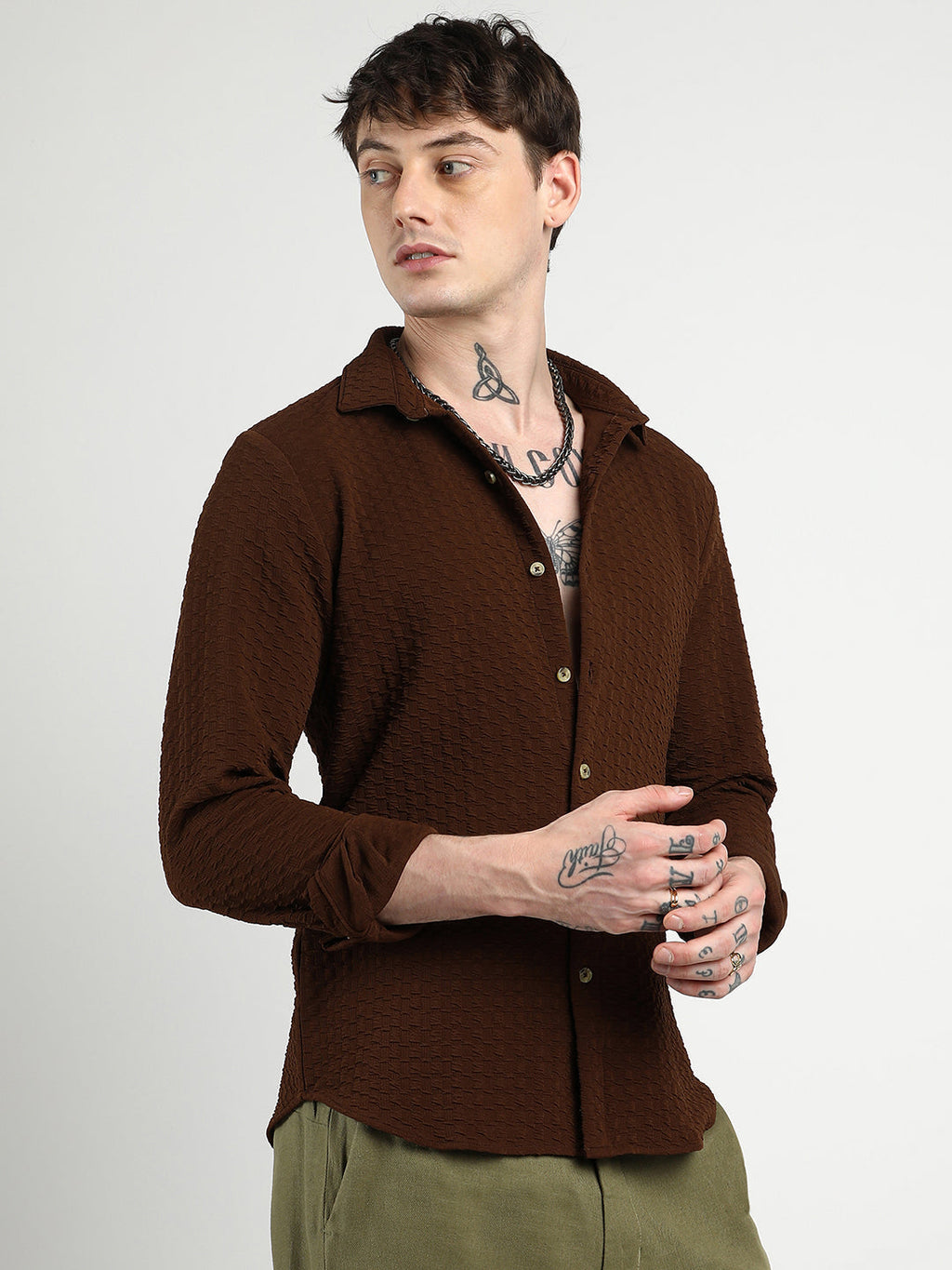 Campus Sutra Ripple Box Shirt