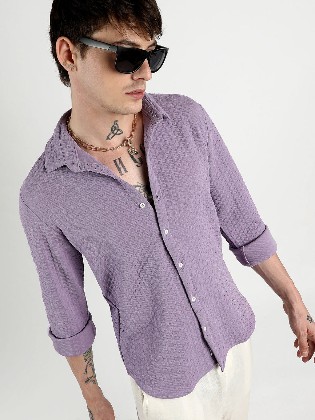 Campus Sutra Ripple Box Shirt