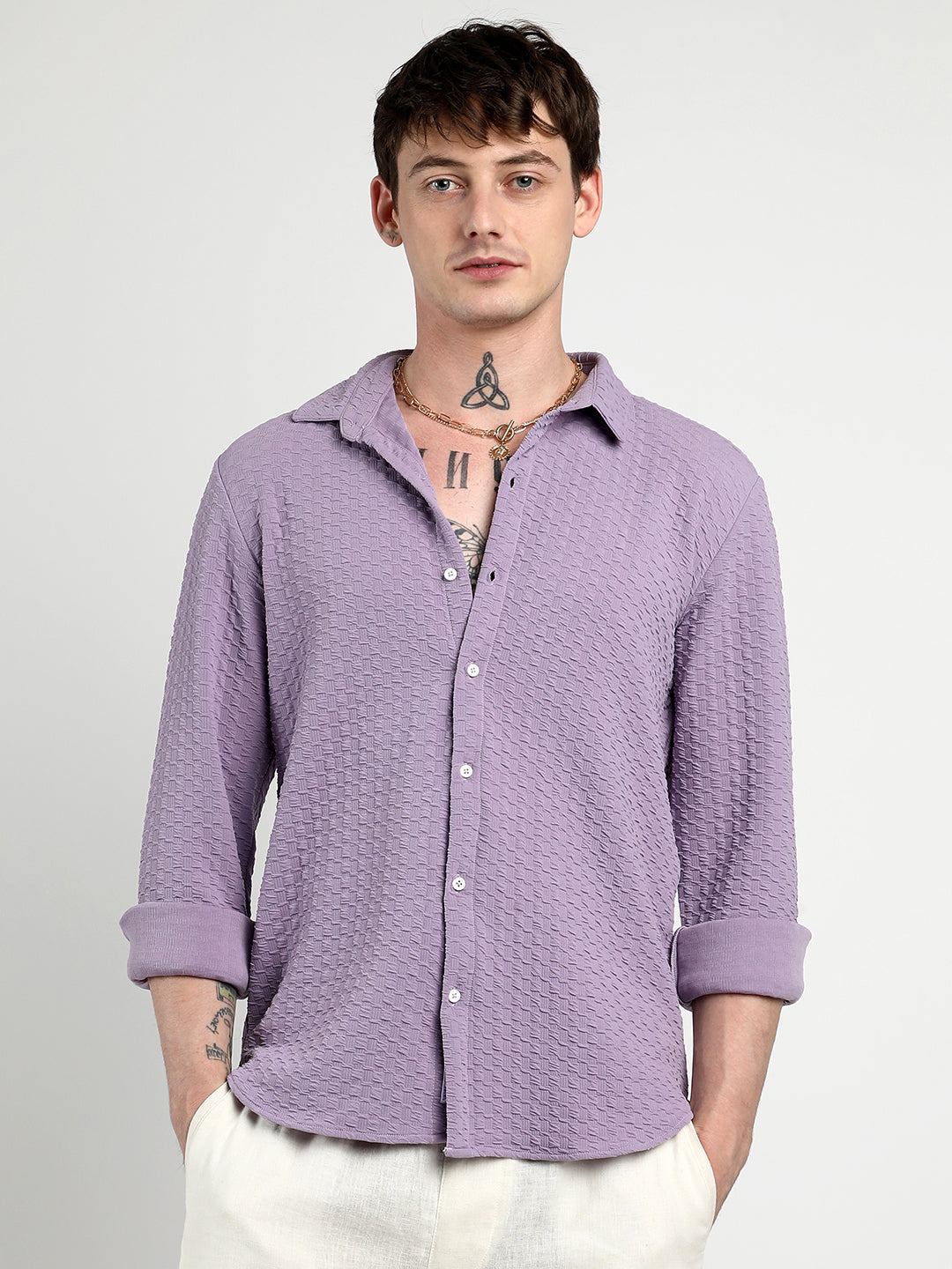 Campus Sutra Ripple Box Shirt