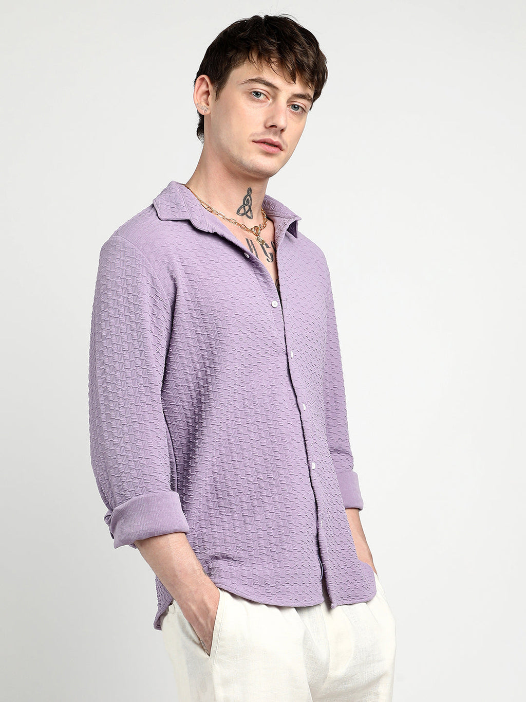 Campus Sutra Ripple Box Shirt