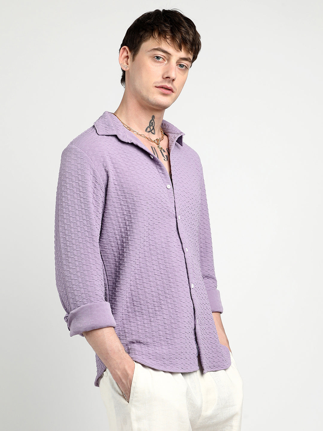 Campus Sutra Ripple Box Shirt