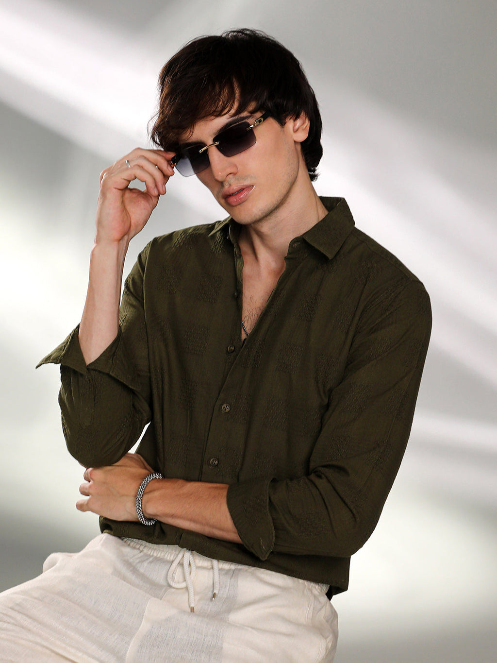 Campus Sutra Hive-Checkered Shirt