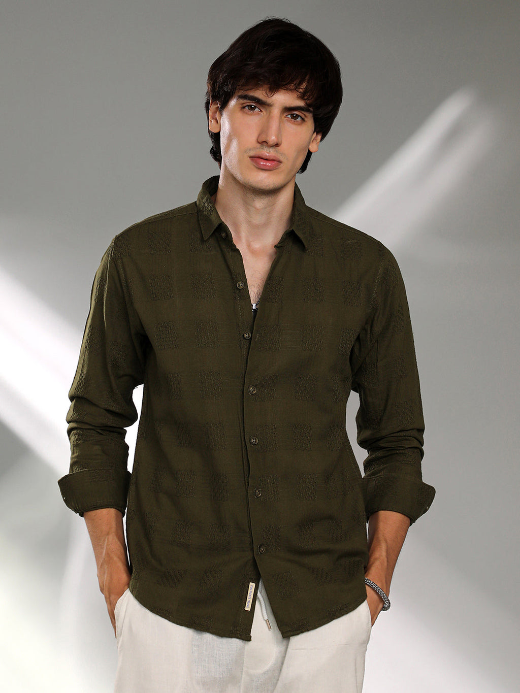 Campus Sutra Hive-Checkered Shirt