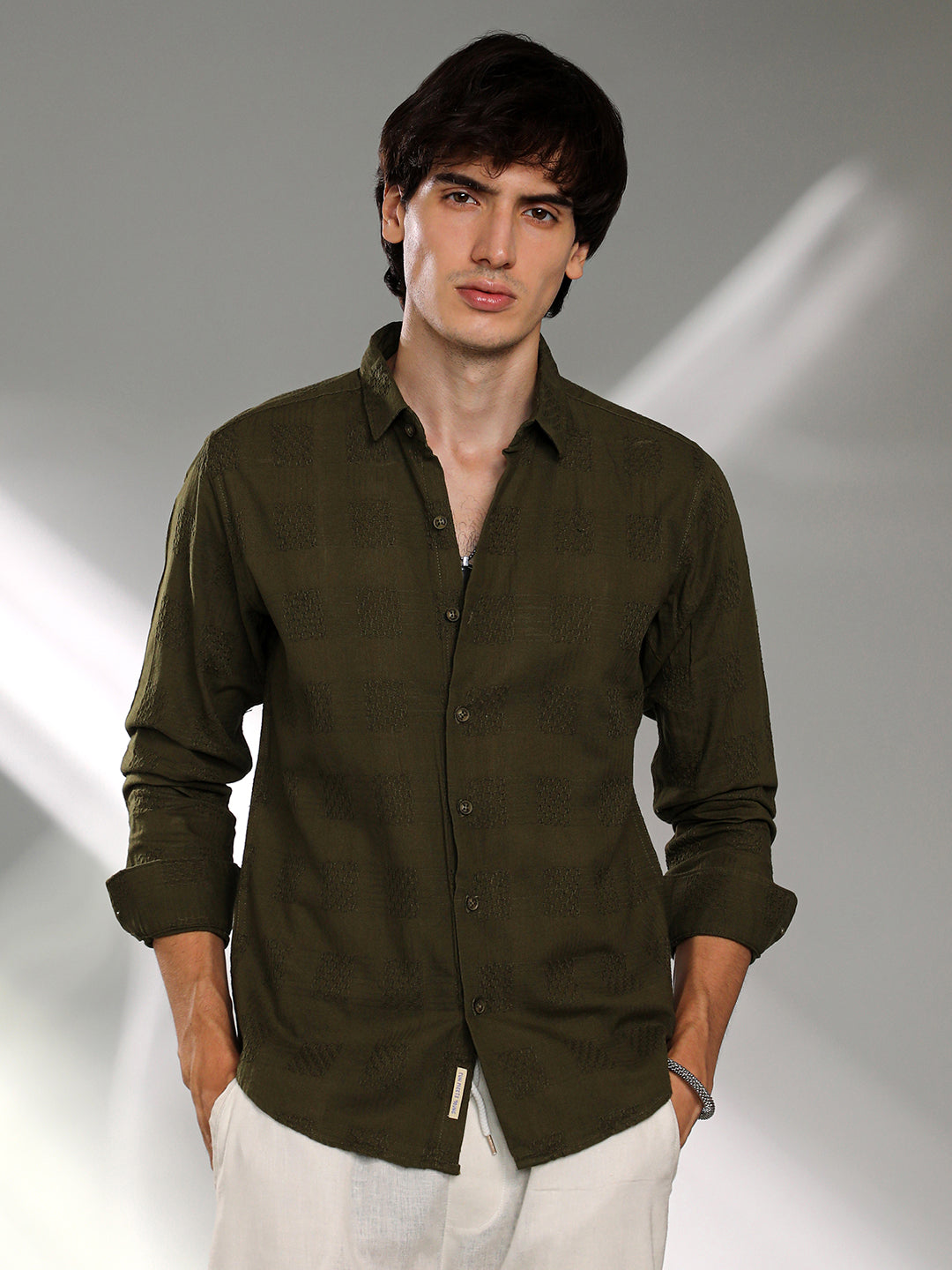 Campus Sutra Hive-Checkered Shirt