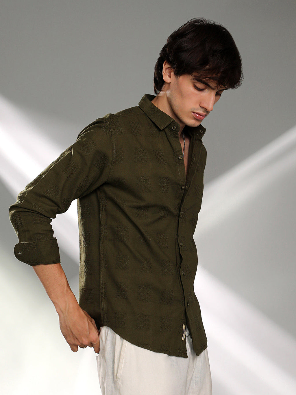 Campus Sutra Hive-Checkered Shirt
