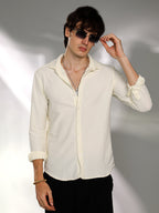 Campus Sutra Hive-Textured Shirt