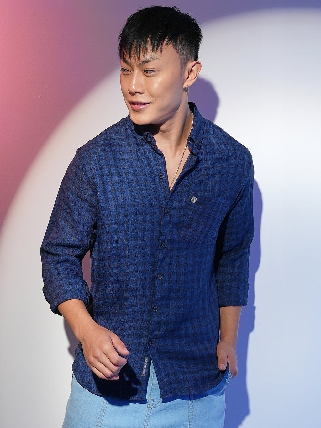 Campus Sutra Gingham Check Shirt