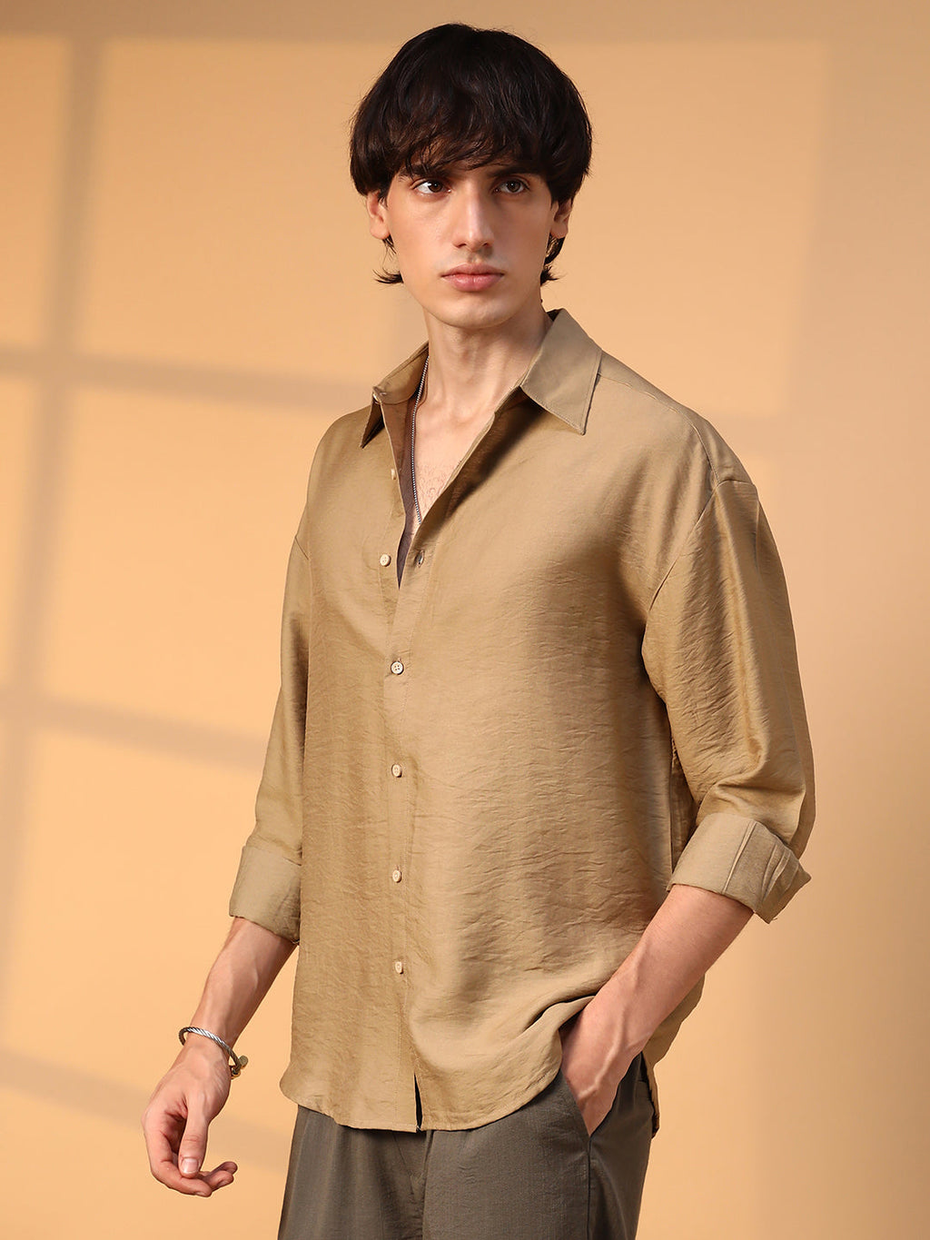 Campus Sutra Breezy Wrinked Shirt