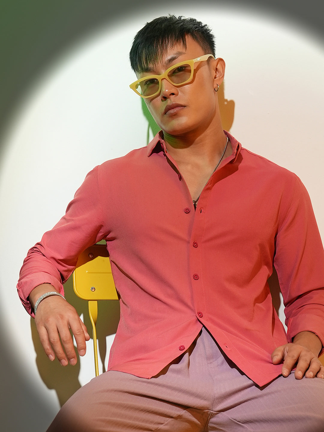 Campus Sutra Solid Basic Shirt