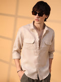 Campus Sutra Solid Utility Shirt
