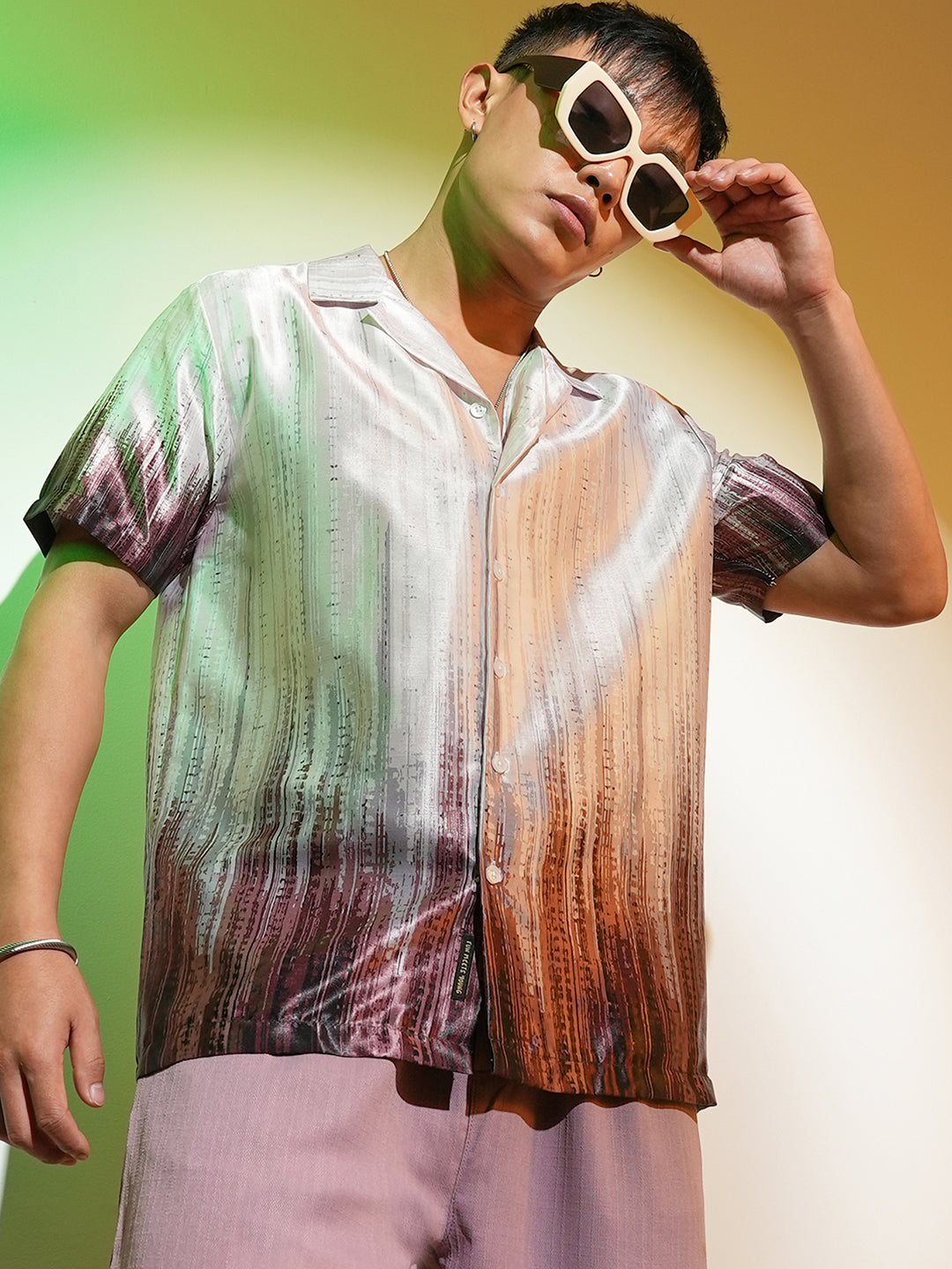 Campus Sutra Earthy Strokes Shirt
