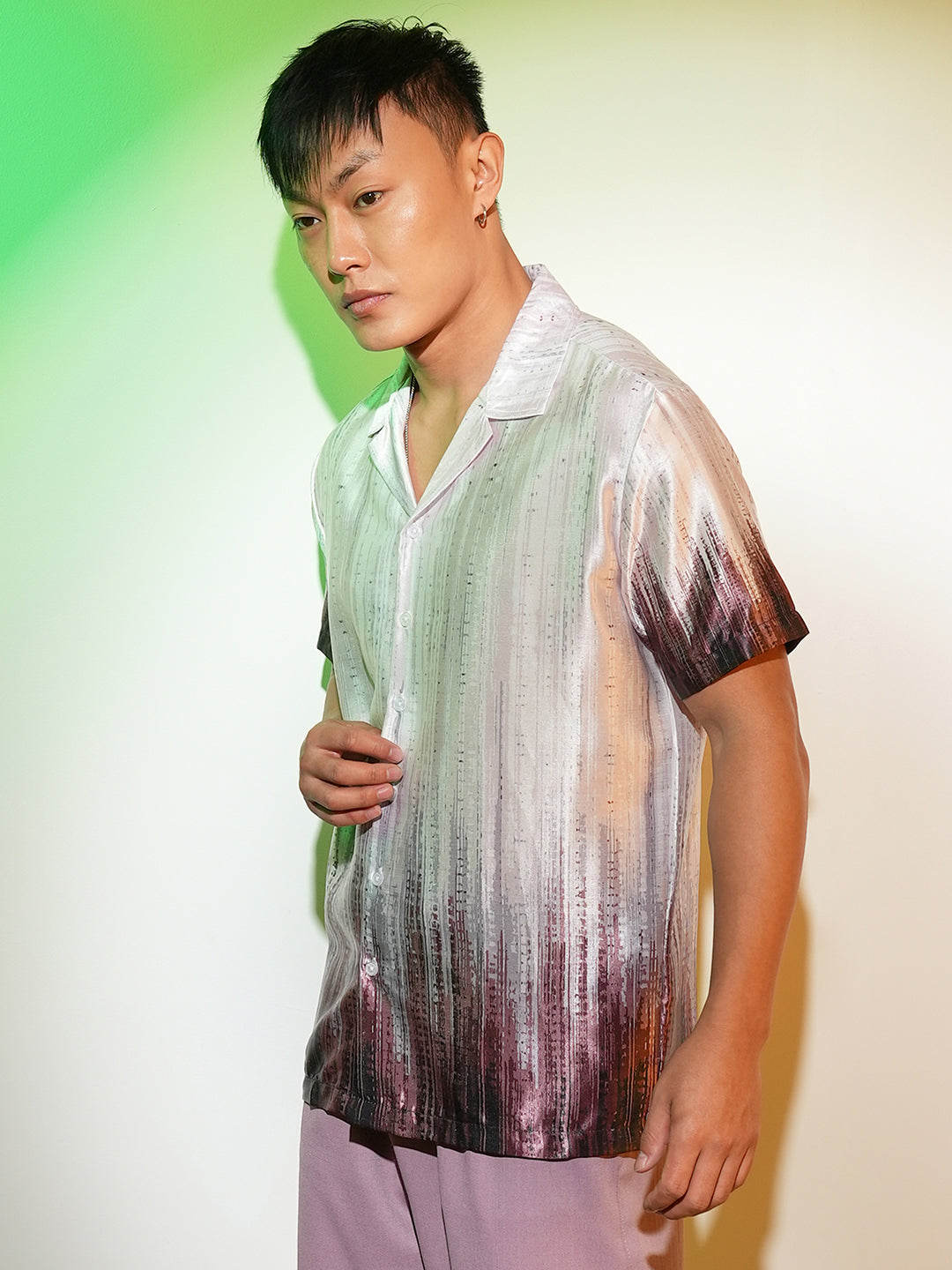 Campus Sutra Earthy Strokes Shirt