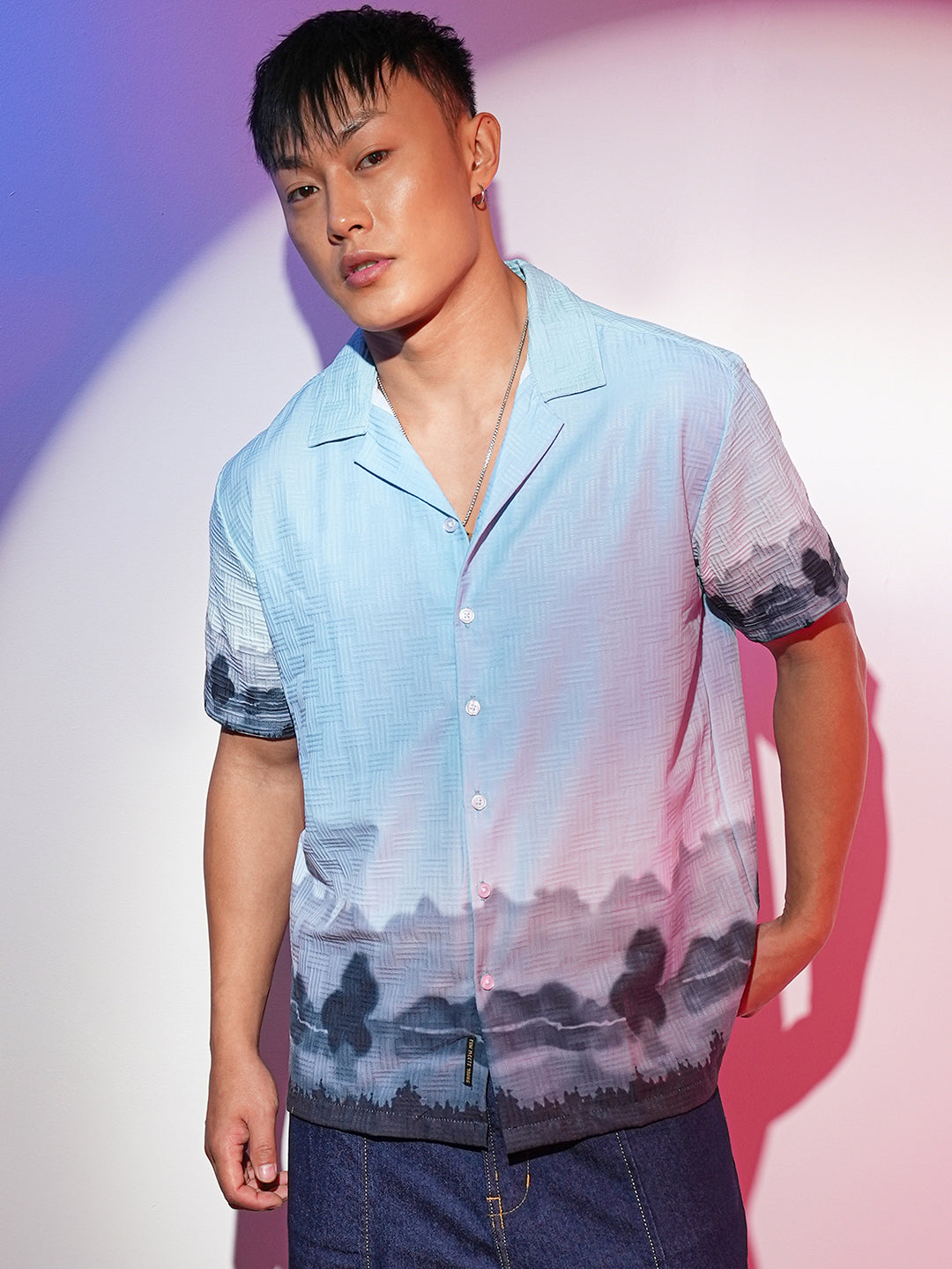 Campus Sutra Lakeside Ombre Shirt