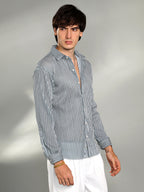 Campus Sutra Pleat-Creased Shirt