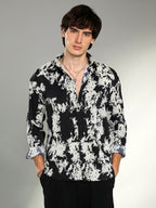 Campus Sutra Splash-Pleat Shirt
