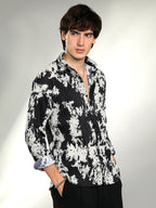 Campus Sutra Splash-Pleat Shirt