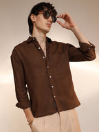 Campus Sutra Solid Canvas Utility Shirt