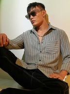 Campus Sutra Pinstriped Shirt