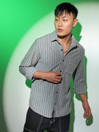 Campus Sutra Pinstriped Shirt