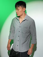 Campus Sutra Pinstriped Shirt