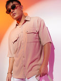 Campus Sutra Textured Knit Shirt